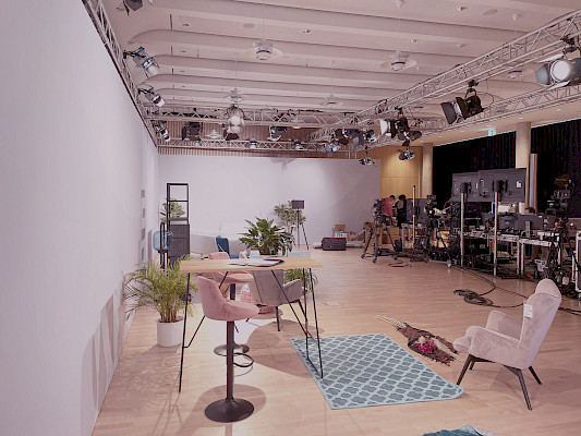 Wohnzimmer-Studio im dm-dialogicum in Karlsruhe